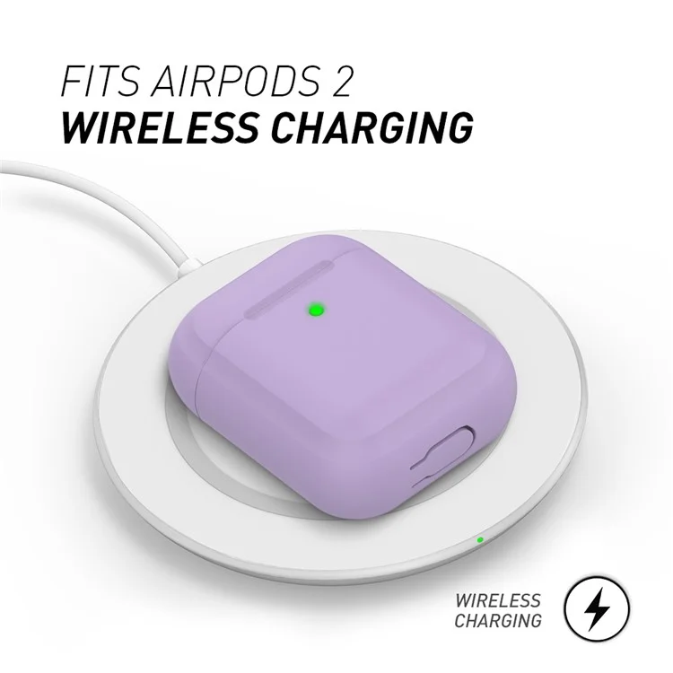 AHASTYLE PT88 Custodia in silicone per AirPods con custodia di ricarica (2016) / (2019) / AirPods con custodia di ricarica wireless (2019) Custodia per auricolari - Viola