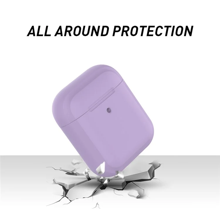 AHASTYLE PT88 Custodia in silicone per AirPods con custodia di ricarica (2016) / (2019) / AirPods con custodia di ricarica wireless (2019) Custodia per auricolari - Viola