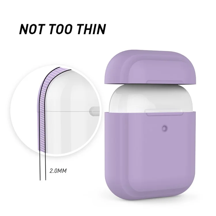 AHASTYLE PT88 Custodia in silicone per AirPods con custodia di ricarica (2016) / (2019) / AirPods con custodia di ricarica wireless (2019) Custodia per auricolari - Viola