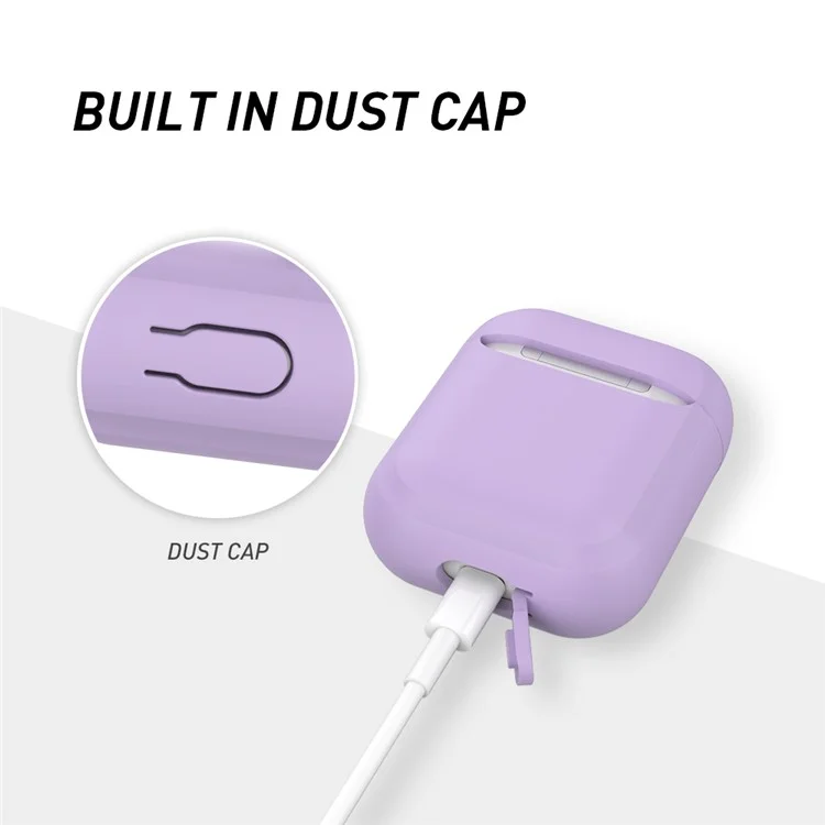 AHASTYLE PT88 Custodia in silicone per AirPods con custodia di ricarica (2016) / (2019) / AirPods con custodia di ricarica wireless (2019) Custodia per auricolari - Viola
