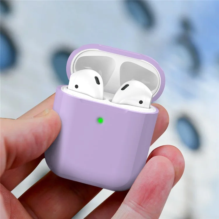 AHASTYLE PT88 Custodia in silicone per AirPods con custodia di ricarica (2016) / (2019) / AirPods con custodia di ricarica wireless (2019) Custodia per auricolari - Viola