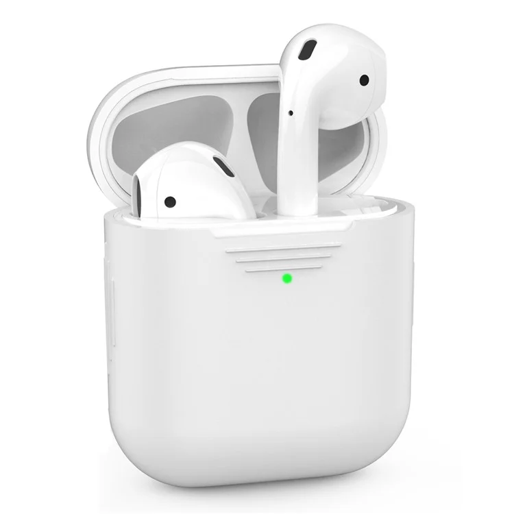 AHASTYLE PT02-3 Силиконовый чехол для AirPods с зарядным футляром (2016) / (2019) / AirPods с беспроводным зарядным футляром (2019) Чехол для Bluetooth-наушников - Белый