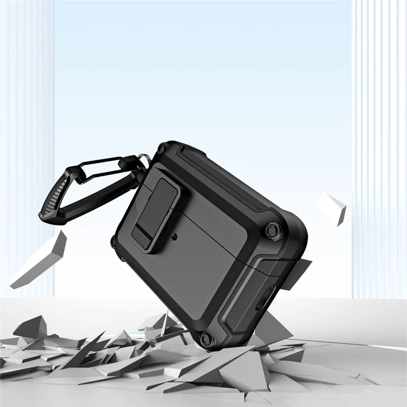 Чехол для AirPods Pro 2 ударопрочный из ТПУ+ПК, чехол для зарядки наушников с Bluetooth и застежкой, желтый цвет