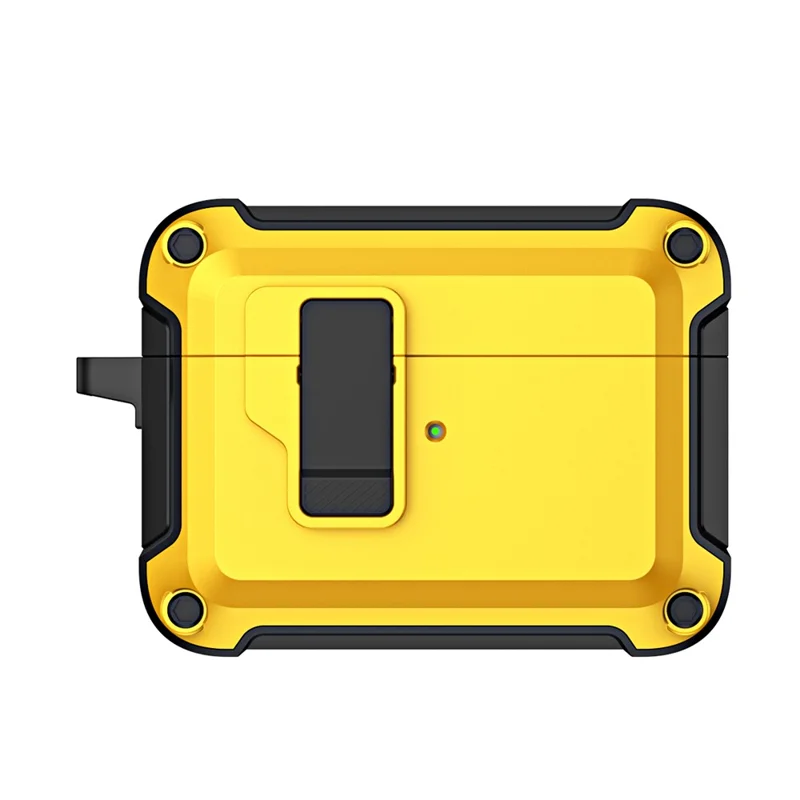 Чехол для AirPods Pro 2 ударопрочный из ТПУ+ПК, чехол для зарядки наушников с Bluetooth и застежкой, желтый цвет