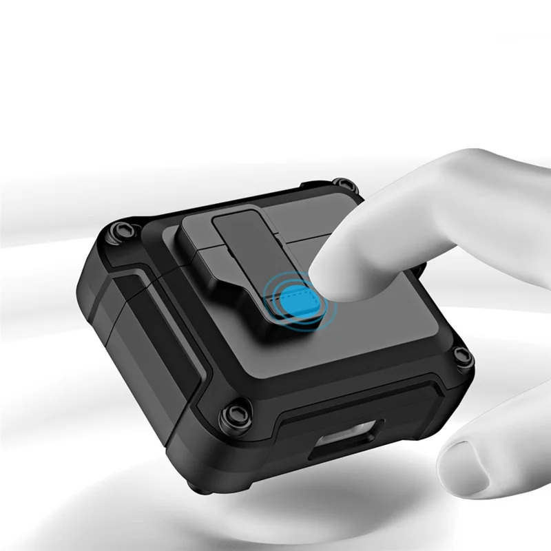 Anti-Drop TPU+PC Case for Apple AirPods 3 Bluetooth-compatible Headset Charging Case Cover with Buckle - White