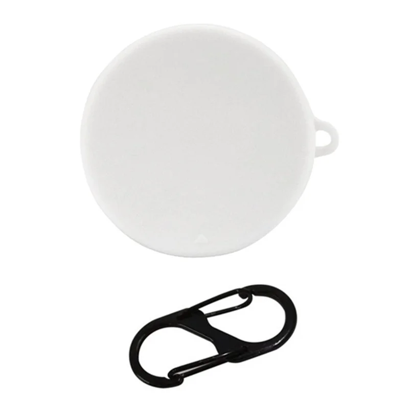 For Oraimo FreePods 4 Earphone Anti-drop Sleeve Silicone Protective Cover with Anti-lost Buckle - White