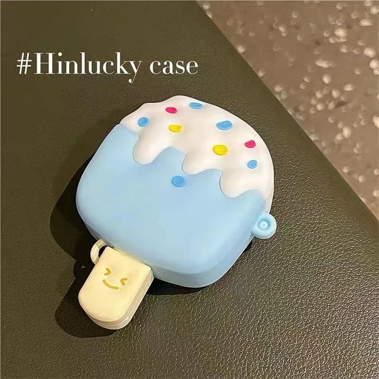 Per Apple AirPods 3 Cartoon Ice Cream Design Earphone Cover Silicone Drop-proof Case with Anti-lost Buckle