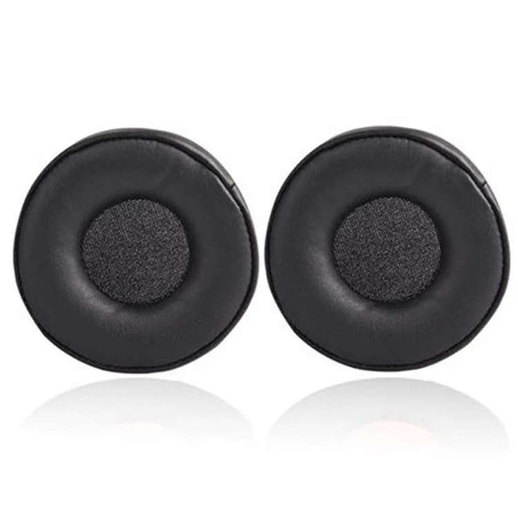 1 Pair Ear Cap for Jabra Move Wireless Headphone Protein Leather Earpad Cushion Replacement - Black