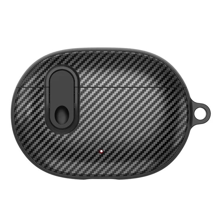 Para los auriculares inalámbricos Beats Bluetooth Carcasa de carbono Textura de fibra de carbono TPU+PC Funda protectora de auriculares - Negro