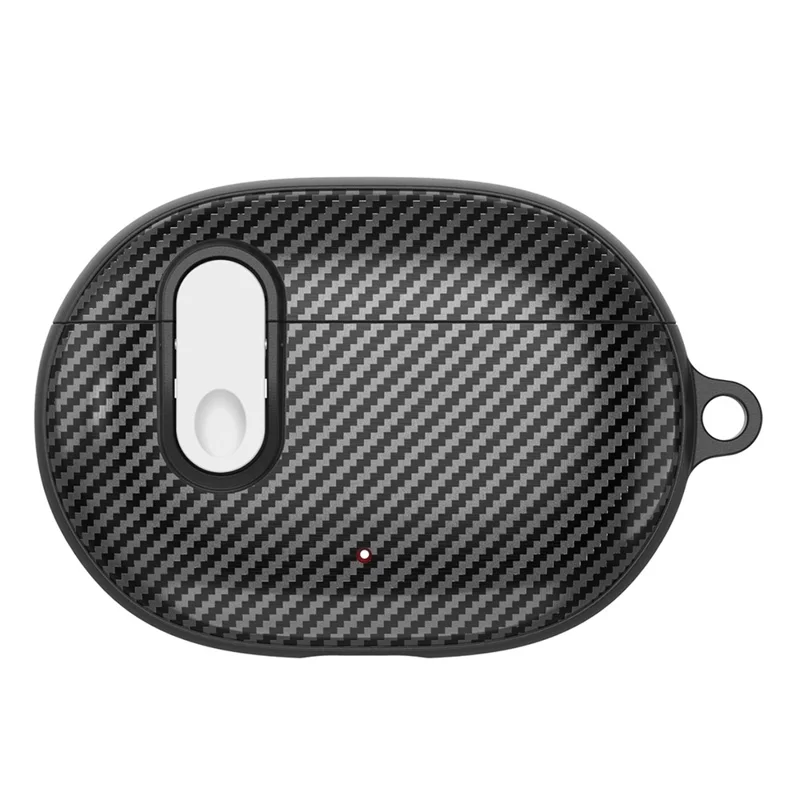 For Beats Wireless Bluetooth-compatible Earphone Cover Carbon Fiber Texture TPU+PC Case Headphone Sleeve - White