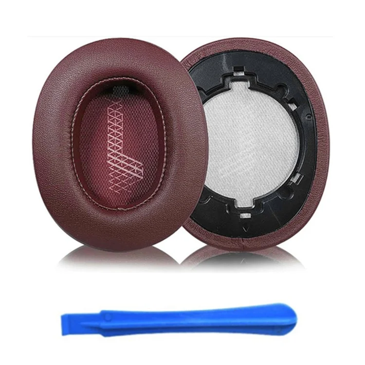 1 Par de Almohadillas para Auriculares JBL LIVE 500BT, Reemplazo de Cuero de Proteína Suave, Cojín para Auriculares - Rojo Vino