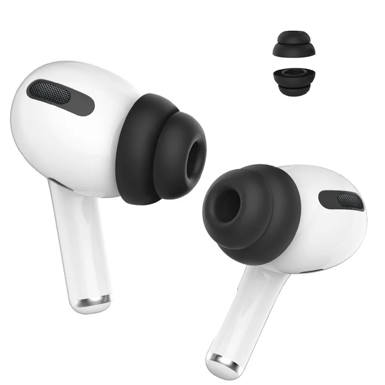 AHASTYLE PT99-2 1 Pair Earbud Ear Tips for Apple AirPods Pro 2  /  AirPods Pro Bluetooth-compatible Earphone Silicone Caps Cover, Size S - Black