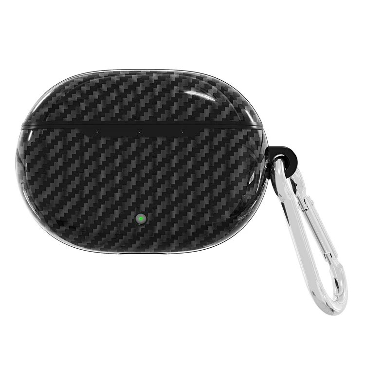 For Huawei Freebuds Pro Earphone Cover Carbon Fiber Texture TPU Case Wireless Bluetooth-compatible Headset Sleeve - Black