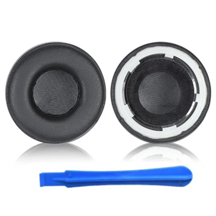 1 Pair Protein Leather Ear Cushions for Sony WH-H800 Headset Ear Pads Replacement with Crowbar - Black