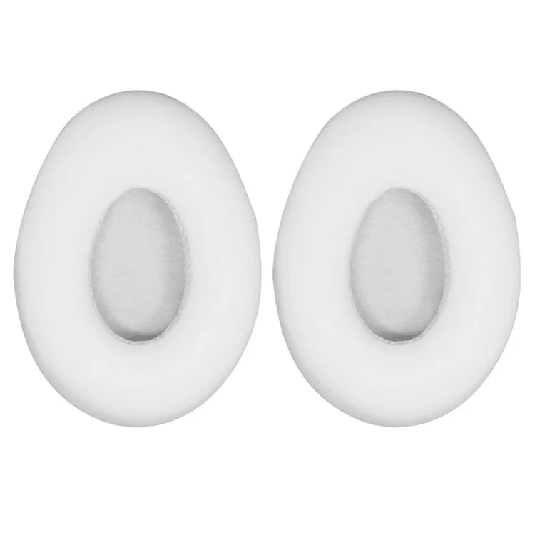 JZF-100 1 Pair For Monster Diamond Tears Headset Earpads Replacement Soft Protein Leather + Sponge Ear Cushions - White