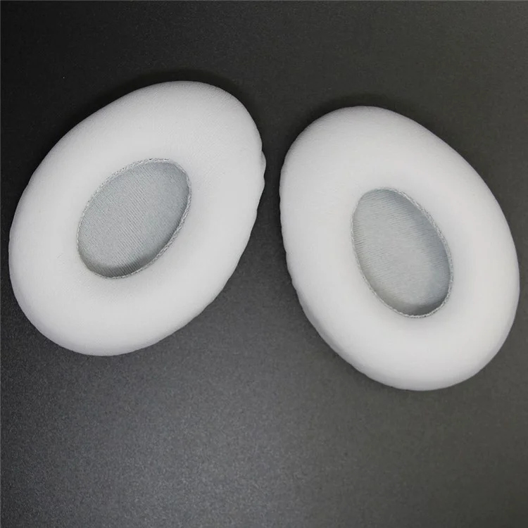 JZF-100 1 Pair For Monster Diamond Tears Headset Earpads Replacement Soft Protein Leather + Sponge Ear Cushions - White