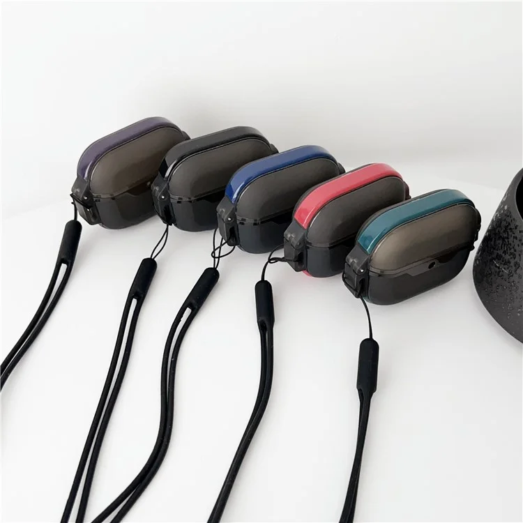Funda Leica Series TPU para auriculares AirPods 3 Dual Color Bluetooth Earbuds Protective Case Skin con cordón - Verde