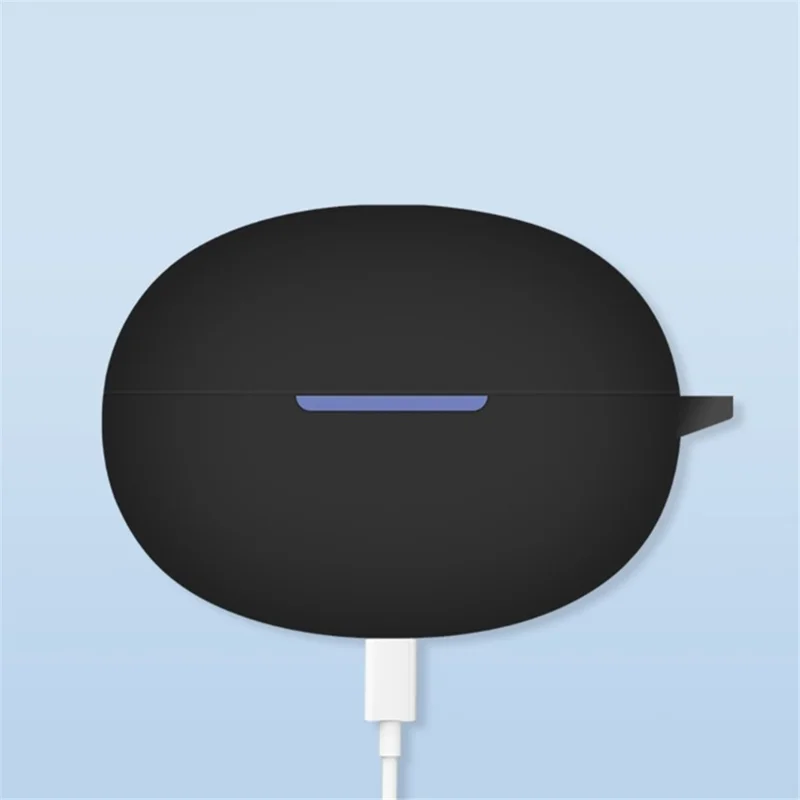 For Realme Buds Air 5 Earphone Case Bluetooth-compatible Earbud Silicone Cover with Anti-lost Buckle - Red