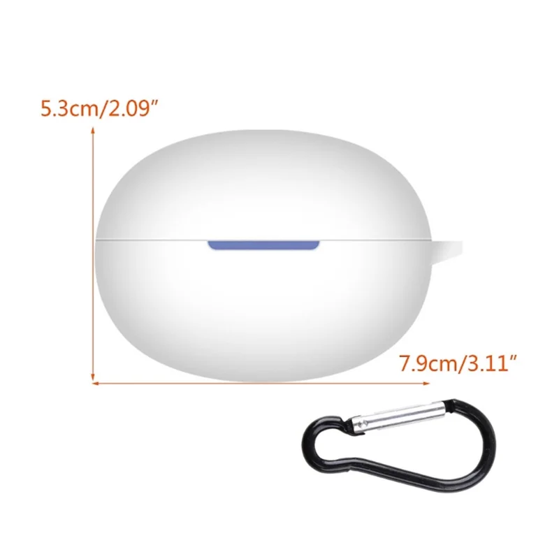 For Realme Buds Air 5 Earphone Case Bluetooth-compatible Earbud Silicone Cover with Anti-lost Buckle - Red