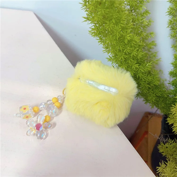 Für AirPods Pro 2 Soft Plush Protective Cover Star Design Earphone Anti-drop Case with Chain Pendant