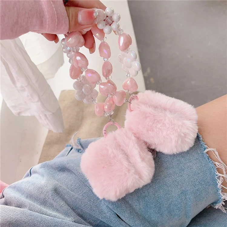 Für Apple AirPods Pro Soft Plush Bluetooth Ohrhörer Hülle Anti-Drop Ladehülle mit Schnalle