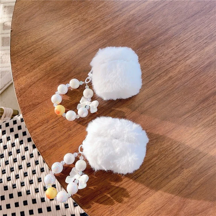 Für Apple AirPods 3 Ohrhörer-Hülle, Sterndesign, Plüsch-Flausch, Schutzhülle für Ohrhörer mit Anhänger