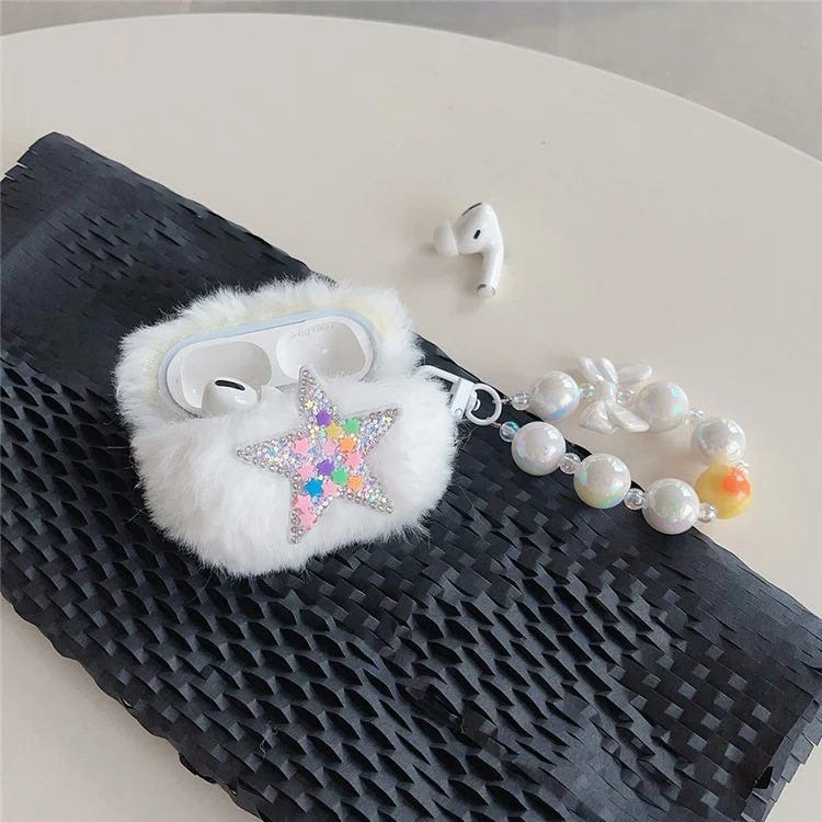 Per Apple AirPods Pro Case Star Design Soft Plush Bluetooth Earphone Cover con Ciondolo