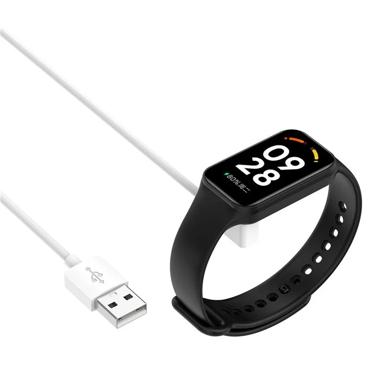 60cm Charging Cable for Xiaomi Smart Band 9 NFC / 9 / 8 Active / 8 / 8 Pro Portable USB Charging Dock - White