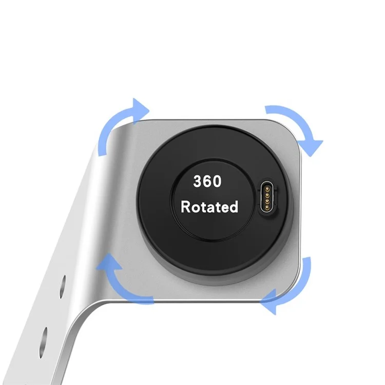 For Garmin Venu 3 / Venu 3S / Vivoactiv 5 Watch Charger Stand Aluminium Alloy Charging Dock with Data Function - Right Port / Silver