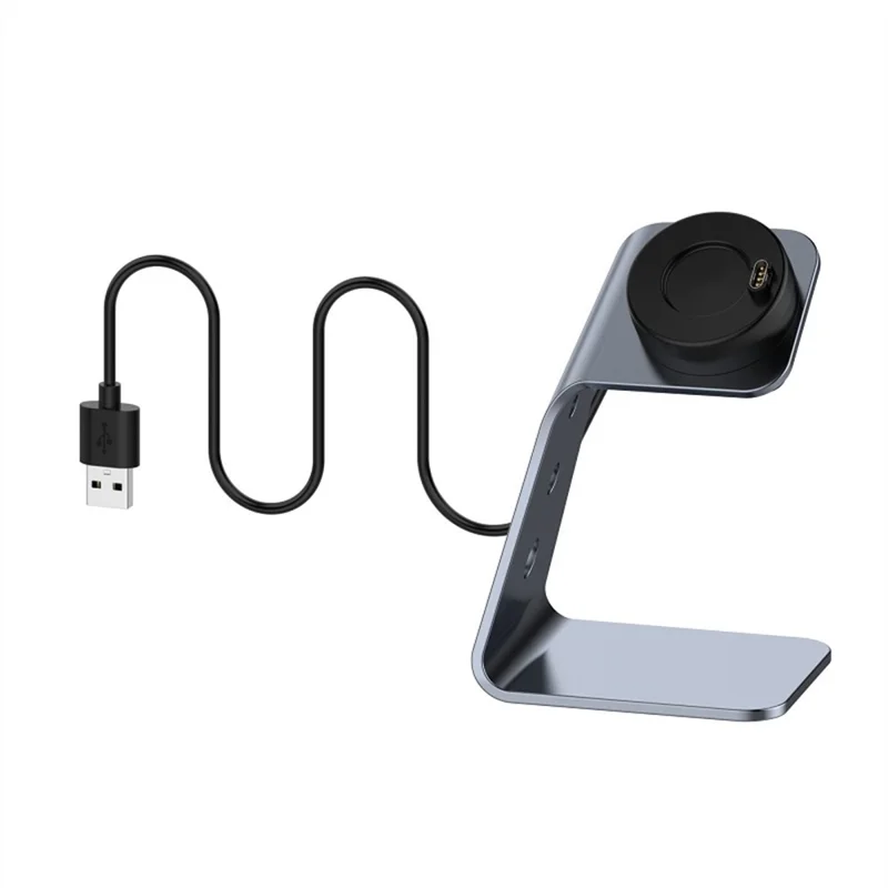 For Garmin Venu 3 / Venu 3S / Vivoactiv 5 Watch Charger Stand Aluminium Alloy Charging Dock with Data Function - Right Port / Grey