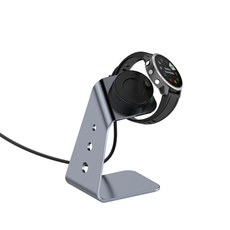 For Garmin Venu 3 / Venu 3S / Vivoactiv 5 Watch Charger Stand Aluminium Alloy Charging Dock with Data Function - Right Port / Grey
