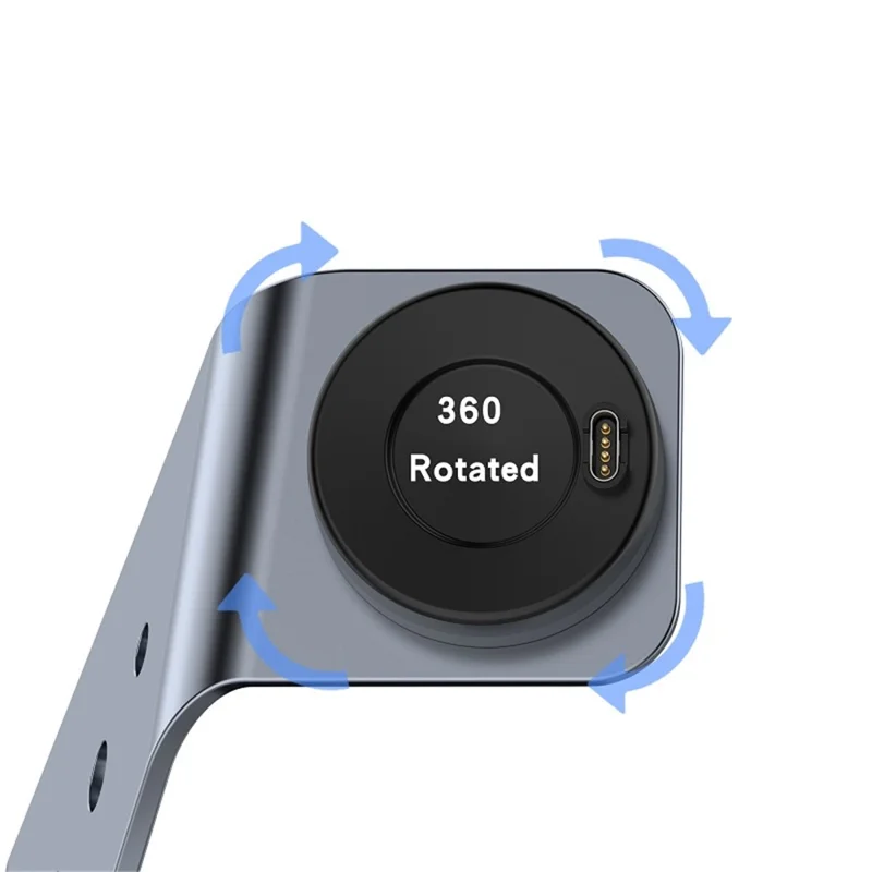 For Garmin Venu 3 / Venu 3S / Vivoactiv 5 Watch Charger Stand Aluminium Alloy Charging Dock with Data Function - Right Port / Grey