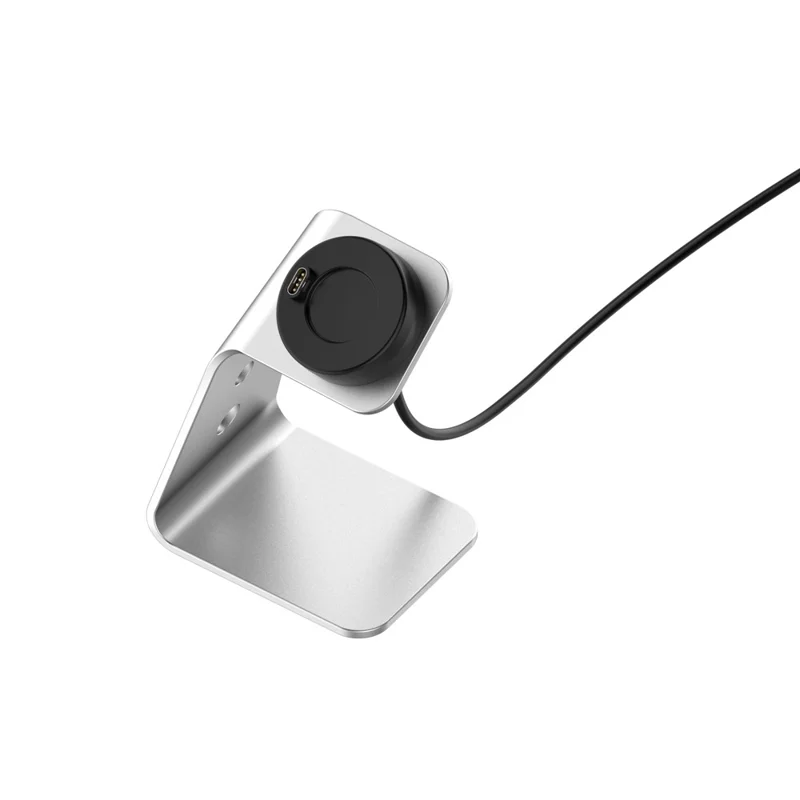 For Garmin Venu 3 / Venu 3S / Vivoactiv 5 Watch Charger Stand Aluminium Alloy Charging Dock with Data Function - Left Port / Silver