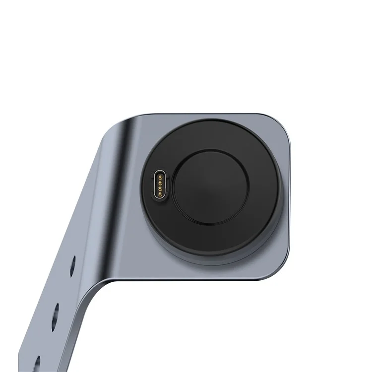 For Garmin Venu 3 / Venu 3S / Vivoactiv 5 Watch Charger Stand Aluminium Alloy Charging Dock with Data Function - Left Port / Grey