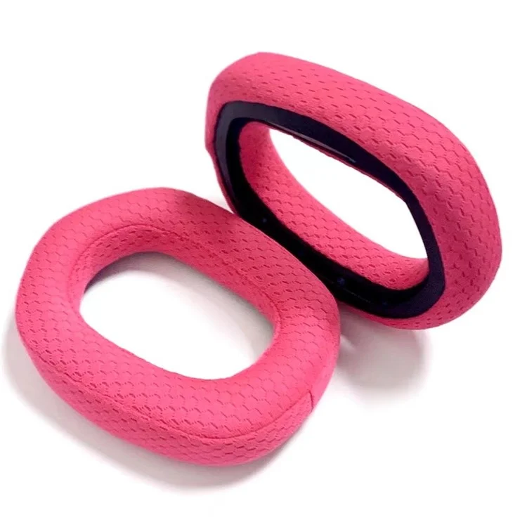 Per Logitech G435 1 paio di cuscinetti per cuffie in rete di tessuto + spugna per sostituire gli auricolari - Rosa
