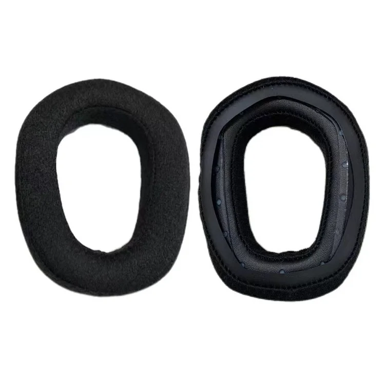 Para Logitech G435 1 par de almohadillas para auriculares Malla de tela + Esponja Reemplazo de orejeras - Negro
