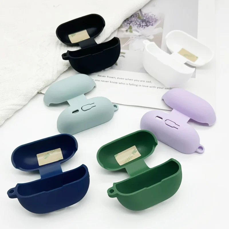 Para Huawei FreeBuds Pro 3 Funda de Silicona Anti-caída Funda para Auricular con Mosquetón - Blanco