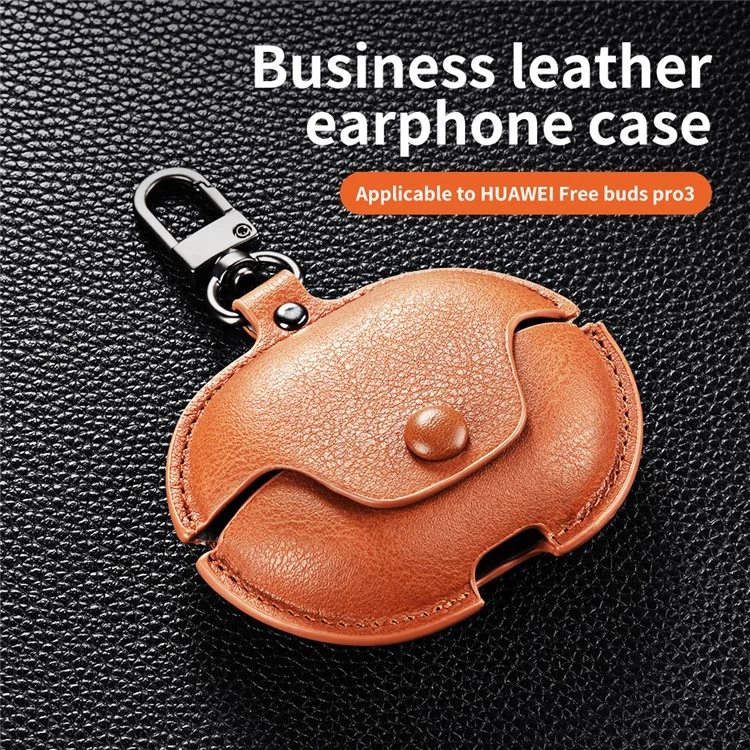 Für Huawei FreeBuds Pro 3 Ladecase-Abdeckung Anti-Drop Bluetooth-Headset PU-Leder-Abdeckung - Blau