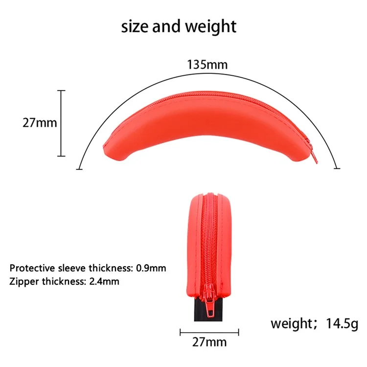 For Sony WH-1000XM3 / XM4 Headphone Head Beam Cover Soft Silicone Protective Head Beam Sleeve - Red