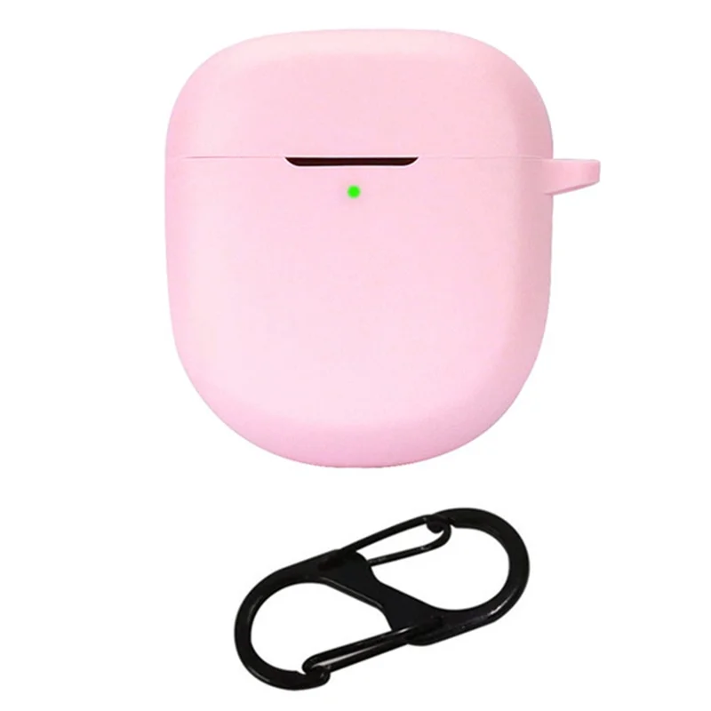 For Bose QuietComfort Ultra Silicone Case Full Protective Earphone Cover with Carabiner - Pink