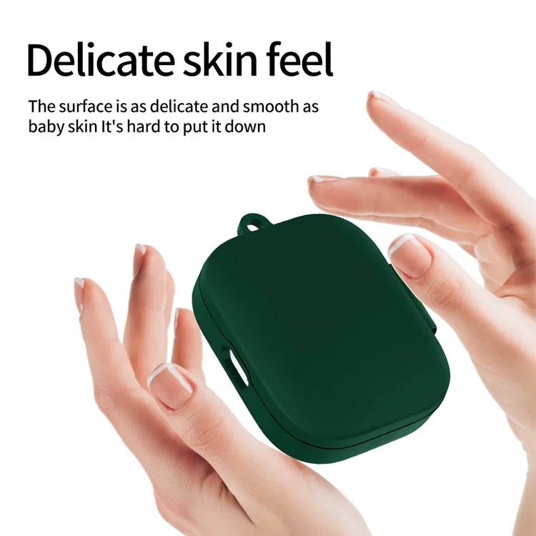 Étui de protection anti-rayures pour écouteurs Bluetooth Xiaomi Redmi Buds 5 Housse de chargement en silicone avec boucle - Gris
