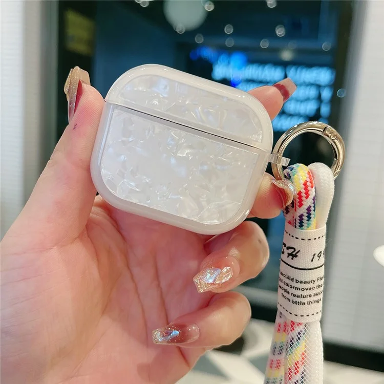 Para Apple AirPods Pro Protective Case TPU Portable Earphone Cover with Hand Strap - Shell Pattern