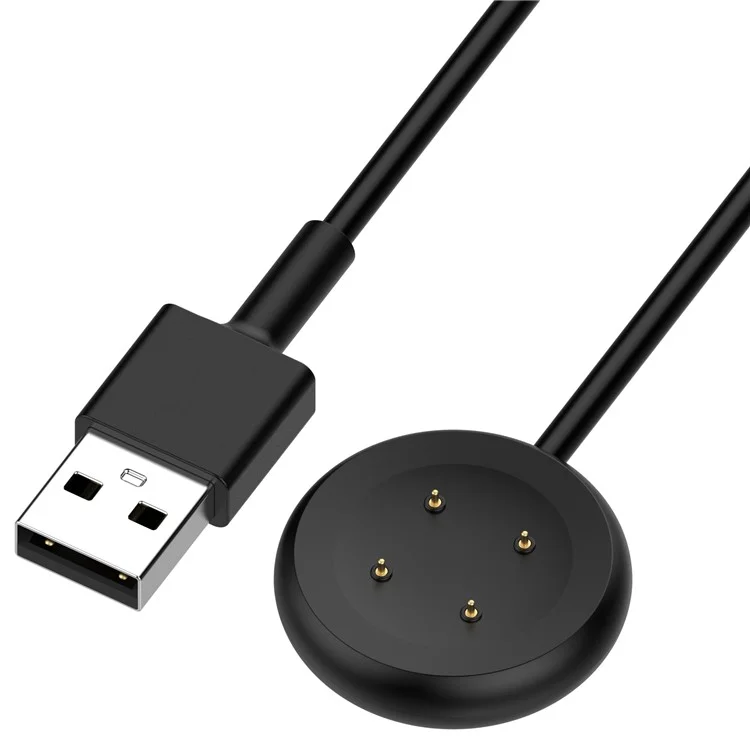 100cm Charging Dock for Google Pixel Watch 3 45mm / 41mm / Watch 2 / Fitbit Ace LTE Charger Magnetic Charging Cable - Black / USB Interface