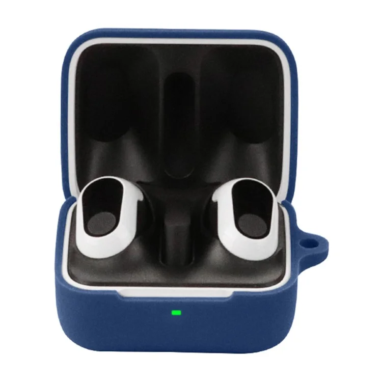 Wireless Earphone Protective Case for Sony INZONE Buds WF-G700N Dustproof Sleeve with Anti-Lost Buckle - Dark Blue