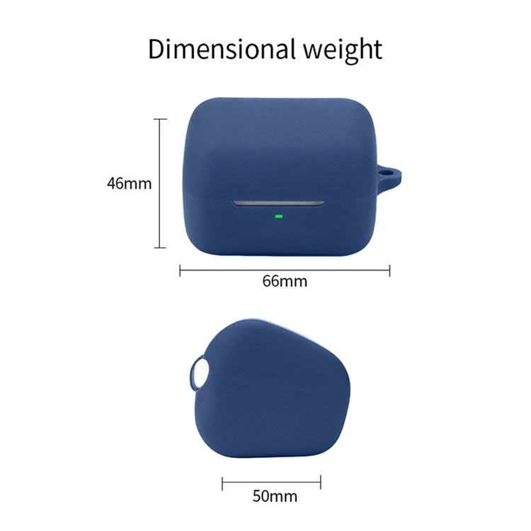 Wireless Earphone Protective Case for Sony INZONE Buds WF-G700N Dustproof Sleeve with Anti-Lost Buckle - Dark Blue