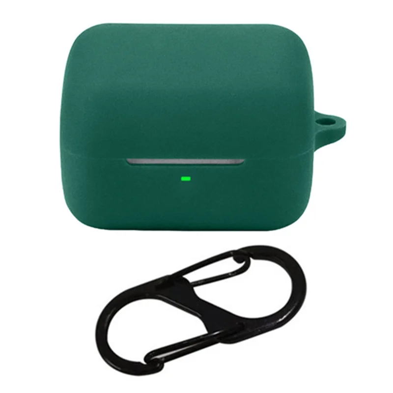 Wireless Earphone Protective Case for Sony INZONE Buds WF-G700N Dustproof Sleeve with Anti-Lost Buckle - Blackish Green