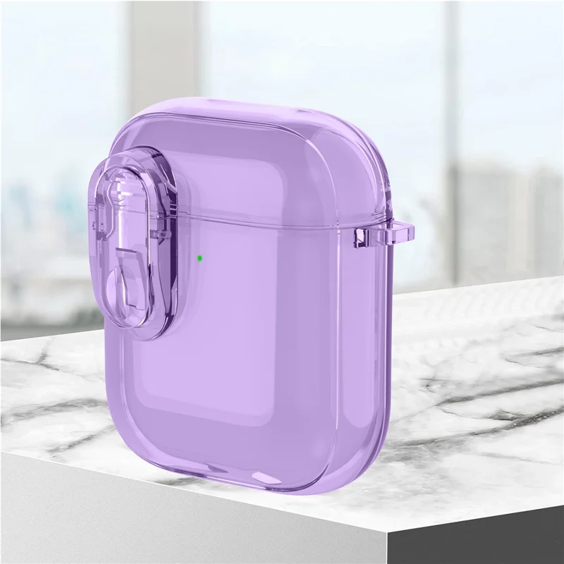 Für Apple AirPods mit Ladecase (2016) / (2019) / AirPods mit kabelloser Ladecase (2019) Klar Ohrhörer-Abdeckung - Lila
