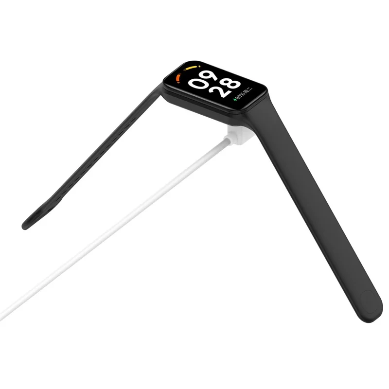 شاحن لسوار شاومي الذكي 9 NFC / 9 / 8 Active / 8 Pro / ريدمي باند 2، كابل شحن مغناطيسي يو إس بي - 100 سم / أبيض