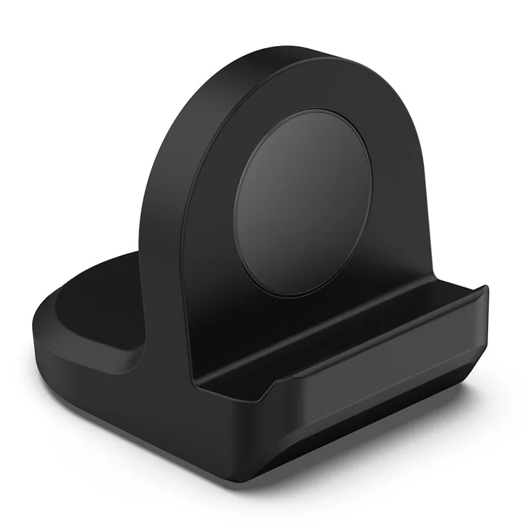 Para Google Pixel Watch 2 / Samsung Galaxy Watch 5 Cargador Silicón Base Estación de Carga Soporte (Cable No Incluido) - Negro