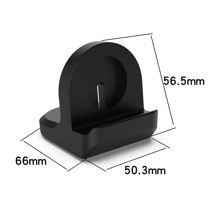 For Google Pixel Watch 2 / Samsung Galaxy Watch 5 Charging Dock Silicone Base Charger Station Holder (Cable Not Included) - Black